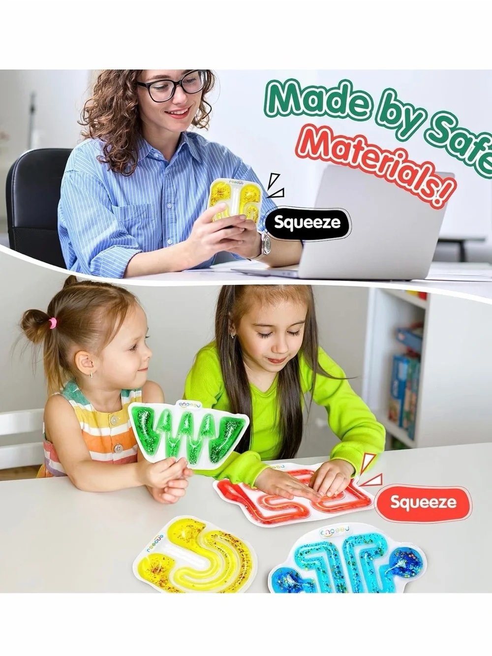 🧸 🌈 Squishy Sensory Fidget Toy – Sensory Maze Tube